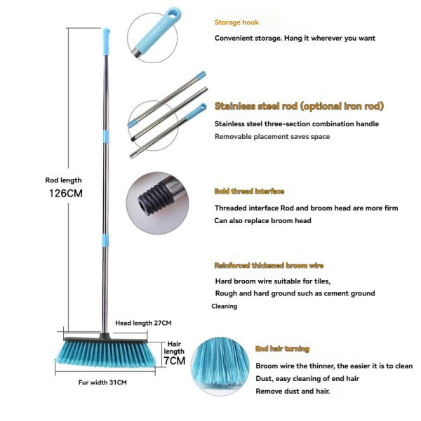 Simple Broom with Long Handle - KasGlobe