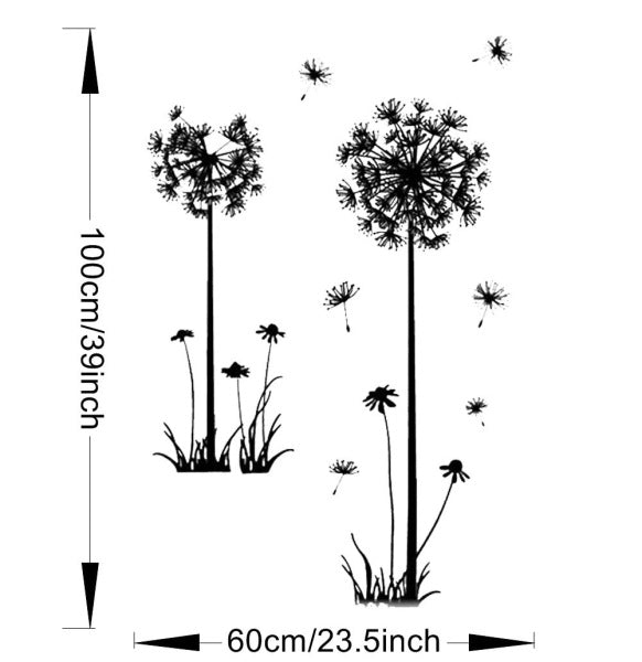 Dandelion Gone With The Wind Wall Sticker -KasGlobe