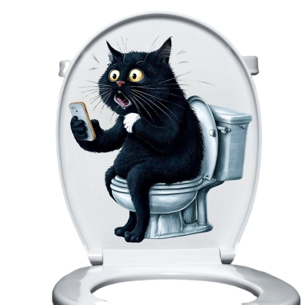 Toilet Sticker cat - KasGlobe