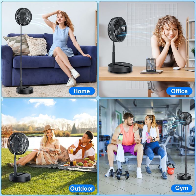 Floor-standing Household Electric Fan black